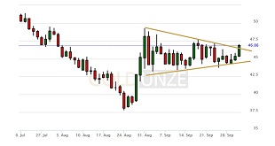 Rohöl WTI (CL) aus der Flagge ausgebrochen